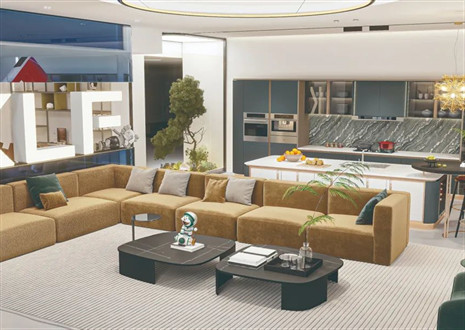 HIMALAYA居住空间设计奖丨易构易设计&350vip浦京集团：客餐厨一体化空间-无界之居