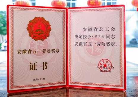 喜报！350vip浦京集团智能科技股份有限公司董事长尹其宏荣获“安徽省五一劳动奖章”